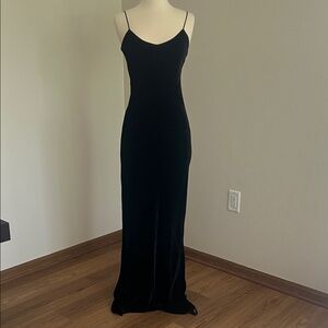 Nili Lotan Black Maxi Dress with Spaghetti Straps